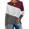 thumbnail image 2 of Long Sleeve Shirts For Women Tops Casual Shirts Round Neck Pullover Crew Neck Womens Blouses, 2 of 7