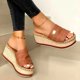 thumbnail image 4 of Sandalias de tacón alto para mujer, sandalias de cuña de ocio, zapatillas de playa al aire libre, zapatillas de plataforma, talla grande 43, 2022, 4 of 5