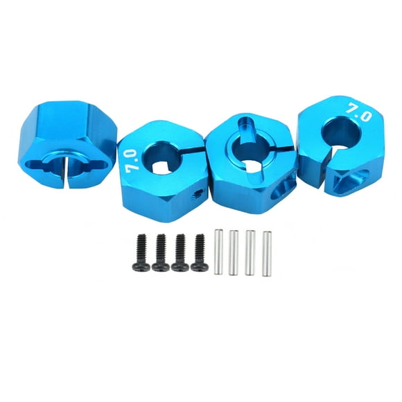 Aluminum 5/6/7/8/9/10/11/12mm Adapter Hex 12mm Drive Hub with Pin Screws for RC Auto Track Truck HSP HPI Tamiya Traxxas Slash 7mm blue
