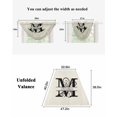 thumbnail image 6 of Waterfall Valances for Windows, Letter M Kitchen Sheer Valance Curtains, Monogram Words Rod Pocket Elegant Swag Valances for Living Room Bedroom, 47.2"x38.5", 3 Panel, 6 of 8