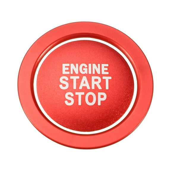 Unique Bargains Car Engine Start Stop Ignition Switch Button Cover Ring Trim Kit Compatible for Toyota Highlander 2020-2022, Durable Aluminum Alloy Red