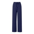 thumbnail image 5 of Womens Fashion Two Piece Suit - Padded V Neck Top & Trousers, Solid Color Casual Outfit for Autumn/Winter, 5 of 6