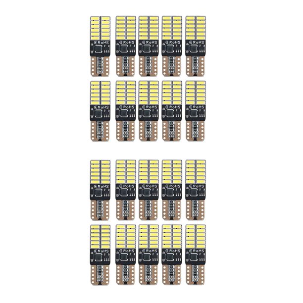 Sidaley 10 piezas de luz de posición de placa de matrícula universal surtido de lámpara de señal de giro de coche intermitente DRL Blanco 2piezas