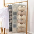 thumbnail image 6 of Dust-proof Wall-mounted Organizer Storage Bag Double-sided Clear Plastic Hanging Purse Holder for Closet Space Saving Decluttering, 6 of 7