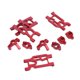 thumbnail image 4 of Juego de brazos oscilantes RC, repuesto de aleación de aluminio, brazos de suspensión delanteros y traseros, accesorios para coche RC 1/10, Rojo, 4 of 10