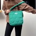 thumbnail image 2 of Bolso informal para mujer, bolsa acolchada de gran capacidad para compras, viaje, verde, 2 of 3