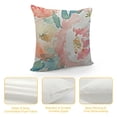 thumbnail image 4 of PHYHOO  Throw Pillow Covers Summer Watercolor Floral Pink Flower Girly Pastel Mint Colorful Decorative Pillow Cases Home Decor Square Pillowcases, 4 of 5