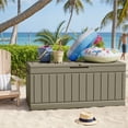thumbnail image 5 of Homall 82 Gallon Outdoor Storage in Resin Deck Box Lockable Deck Box, Beige, 5 of 7