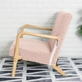 thumbnail image 4 of Wood Arm Chair Cover Elastic Chair Cover Chair Cover Accessory stylish decor Light Pink, 4 of 9