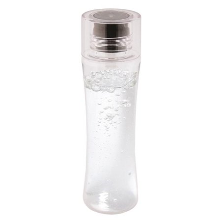 

Debco WB6317 Tritan 500 ml 17 oz Curve Bottle - Clear Bottle / Black Silicone Lid