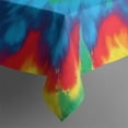 thumbnail image 5 of Colorful Rainbow Tie Dye Spiral Pattern Square Tablecloth,Waterproof Square Table Cover,Wipeable Spillproof Washable Table Cover for Home Kitchen Party Decor 42"X42"(107x107cm), 5 of 6