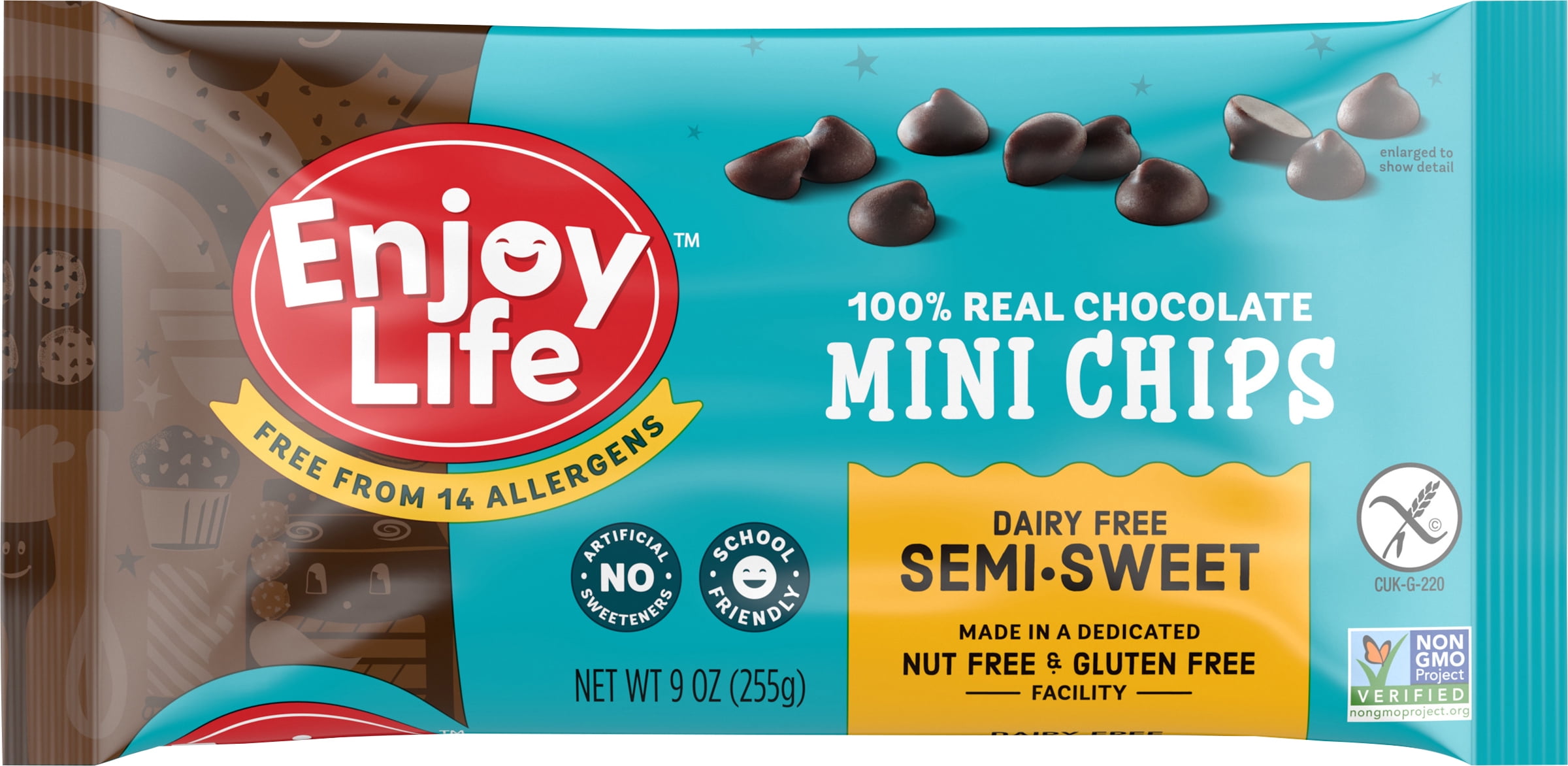 (3 pack) Enjoy Life Semi-Sweet Mini Chips, Dairy Free Chocolate Chips, 9 oz