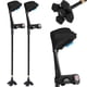 thumbnail image 1 of Muletas de antebrazo para adultos, plegables para caminar, con almohadillas ajustables, base en las cuatro esquinas para evitar resbalones, aptas para personas mayores y personas con discapacidad (neg, 1 of 5