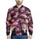 thumbnail image 4 of Chaquetas con cremallera y estampado de berenjena a la moda para hombre, abrigo vegetal con estampado 3D, chaqueta informal de calle con cremallera para mujer, sudadera de manga larga, 4 of 5