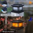 thumbnail image 3 of MEHOOM 6 Pack Solar Post Cap Lights Outdoor, Warm White LED Fence Post Lights for 4x4 Posts, Solar Powered Outdoor Waterproof Deck Lights with Auto On/Off for Garden Patio Fence, 3 of 8