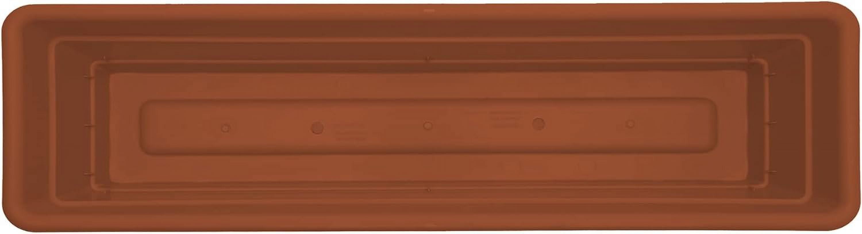 Bloem Dura Cotta 24" Terracotta Window Box Planter with Removable Tray