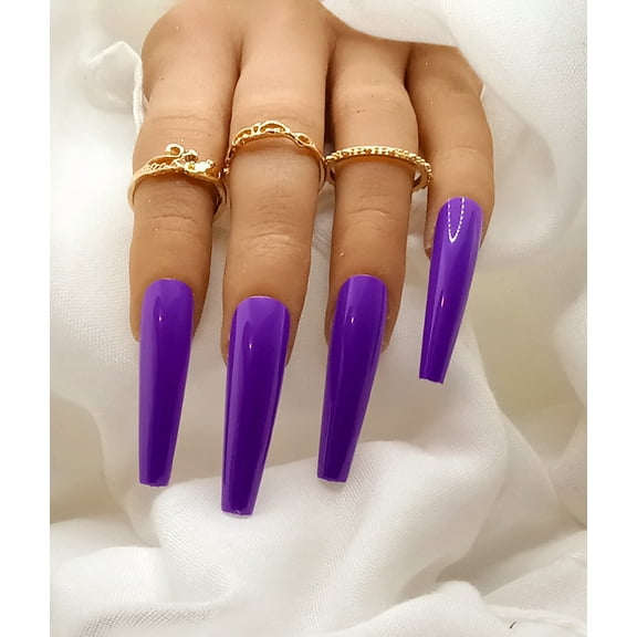 Lovely Claws Gloss Purple 2XL Press on Nail set