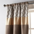 thumbnail image 2 of Lanco Ava Room Darkening Rod Pocket, Set of 2 Curtain Panel Pair, Brown, 3" Header Size, Room Darkening, 37 x 84", 100% Polyester, 2 of 4