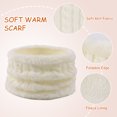 thumbnail image 3 of Baby Girls Knitted Winter Hat Scarf Gloves Set Warm Twist Toddler Beanie Neck Warmer Kids Boys Hat with Pompom (White), 3 of 4