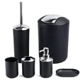 thumbnail image 1 of Papillon Accesorios De Baño - 6 Piezas De Plástico Para Cepillos De Dientes, Taza Para Cepillos De Dientes, Dispensador De Jabón Y Plato, Soporte Para Escobilla De Baño, Bote De Basura, Vaso, Pajita,, 1 of 5