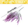 thumbnail image 2 of 14.6-inch Indoor Lavender Artificial Flower, 5 Heads Fake Artificial Lavender Bunch, Fake Lavender Flowers Stems, Artificial Flower Lavender Pick for Home Table Indoor Outdoor Wedding, 2 of 5