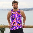 thumbnail image 6 of Cauagu Tropics Leaf Print Men's Sleeveless Muscle Shirts,Tank Tops Quick Dry Workout Tank Top Gym Muscle Tee Fitness Bodybuilding T Shirt for Men-X-Large, 6 of 7