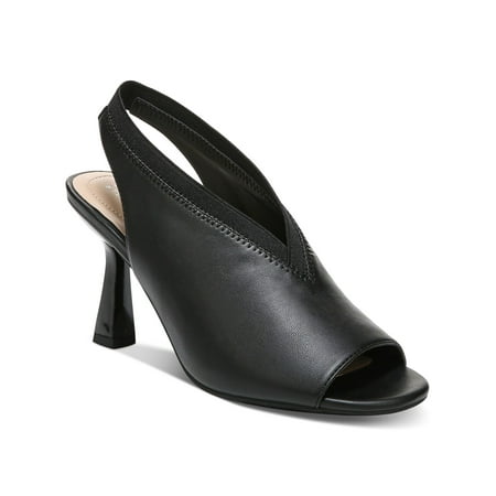 

ALFANI Womens Black Cushioned Ceal Peep Toe Sculpted Heel Slip On Dress Slingback 7.5 M