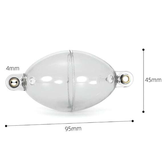 BESTSKY 2026 New 5Pcs Bubble Floats Hollow Ball Fishing Floating Buoy Bobber for Lake, River, Pond, Shore, Ice Fishing (Clear White)