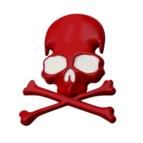 BIBABLYKE 3D Skull Metal Emblems Stickers Personalizes Skeleton Designs Skull Crossbones Metal Decals for Car & Motorcycles