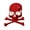 Red and white, variant on 3D Skull Metal Emblems Stickers Personalizes Skeleton Designs Skull Crossbones Metal Decals for Car & Motorcycles