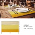 thumbnail image 3 of Placemats Set of 8, Yellow Ombre Woven Placemat, Linen Place Mats for Kitchen/Dining Tables, Modern Abstract Art Abstract Washable Table Mats for Party, 3 of 8