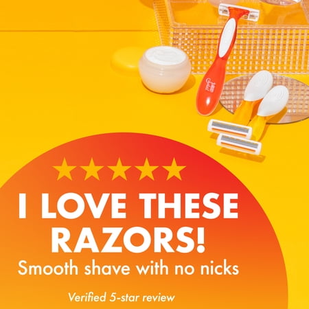 BIC Soleil 3 Women's 3-Blade Disposable Razors, Dorm Essentials, Ladies Razors, 4-Count