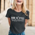 thumbnail image 1 of iTNHFP T-Shirts pour Femmes Tee-Shirt Décontracté Col Rond / Manches Courtes pour Confort et Style, 1 of 4