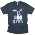 thumbnail image 1 of Tees2urdoor So EGGstra Easter T-Shirt, Adult 3X-Large, Gray, 1 of 3