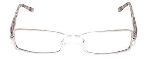 Calabria 845 Designer Women Rectangle Techno Reading Glasses with Hard Case 53mm