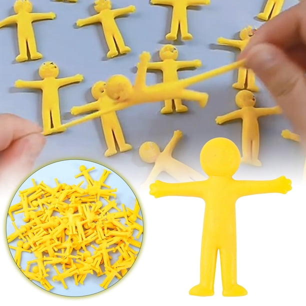 Juguete antiestrés con personaje amarillo escalable Mini juguete amarillo estirable (paquete mixto con varios colores)