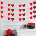thumbnail image 4 of Quimoy Paquete De 4 Guirnaldas De Fieltro Con Corazón No-Diy Decoraciones De San Valentín Para Fiesta En La Pared De La Oficina En Casa 40 Pcs Banner De Corazón Rojo Y Rosa Para Boda De Aniversario De, 4 of 5