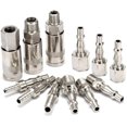 thumbnail image 1 of Paquete de 12 accesorios de manguera de aire BSP macho hembra de liberación rápida para herramientas de compresor de 0,6", 1 of 8