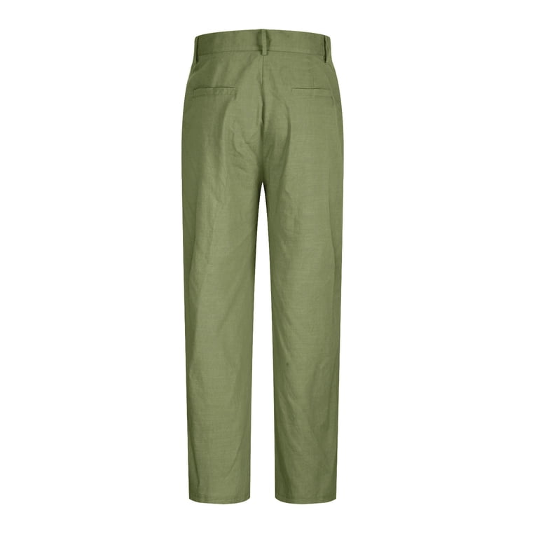 Wyobmus Dress Pants for Men Relaxed Fit 2 Pleat Front Straight Leg Pants  Casual Lightweight Business Lounge Pants A-Olive Green - Walmart.com