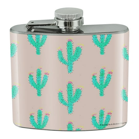 

Cuddly Cactus Southwestern Saguaro Pattern Stainless Steel 5oz Hip Drink Kidney Flask
