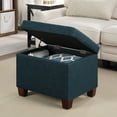 thumbnail image 2 of Convenience Concepts Madison Storage Ottoman, Dark Blue Fabric, 2 of 7