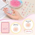 thumbnail image 2 of Uxcell 200 Pcs Acrylic Beads 0.08" Cute Beads for Bracelets Frosted Deep Pink, 2 of 6