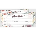 thumbnail image 2 of Inkdotpot FloralBlankGiftCertificates for Small Business, Holiday, Christmas Birthday, Restaurant, Spa Beauty Hair Salon, Wedding Bridal 45GiftDIY Coupons - 9 x 3.8 Inches, 2 of 6