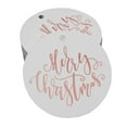thumbnail image 1 of Inkdotpot 50 Pack Merry Christmas Favor Paper Tags Craft Real Rose Gold Foil Hang Tags, 1 of 6