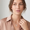 thumbnail image 4 of MomentWish Pearl Necklace for Women 1 Carat Simulated Diamond Heart Pendant Birthday Valentines Day Jewelry Gifts, 4 of 11