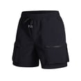thumbnail image 5 of Cargo Shorts for Men Summer Casual Lightweight Elastic Waist Wide Straight Leg Loose Athletic Shorts with Pockets, 5 of 5