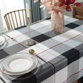 thumbnail image 3 of Rectangle Tablecloth 60 x 102 Inch Checkered Table Cloths Spillproof Anti-Shrink Soft and Wrinkle Resistant Decorative Fabric Table Cover for Kitchen Dinning Tabletop Outdoor(Rectangle/Oblong,Grey), 3 of 5