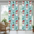 thumbnail image 5 of Outdoor Curtains for Patio Waterproof, Merry Christmas Outdoor Privacy Panels Grommet, Santa Claus Xmas Winter Leaves Snowflake Blue Blackout Outside Curtains for Porch/Cabana 54"x95", 1 Panel, 5 of 8
