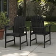 thumbnail image 2 of Tcbosik Set of 2 Acacia Wood Chairs, Weather-Resistant Dining Chair, Armchair for Garden, Patio, Backyard, Easy Assembly, Dark Grey, 2 of 10