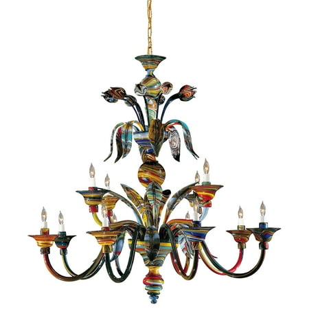 UPC 840254003729 product image for Minka 12 Light Multicolor Up Chandelier In Murano Glass | upcitemdb.com